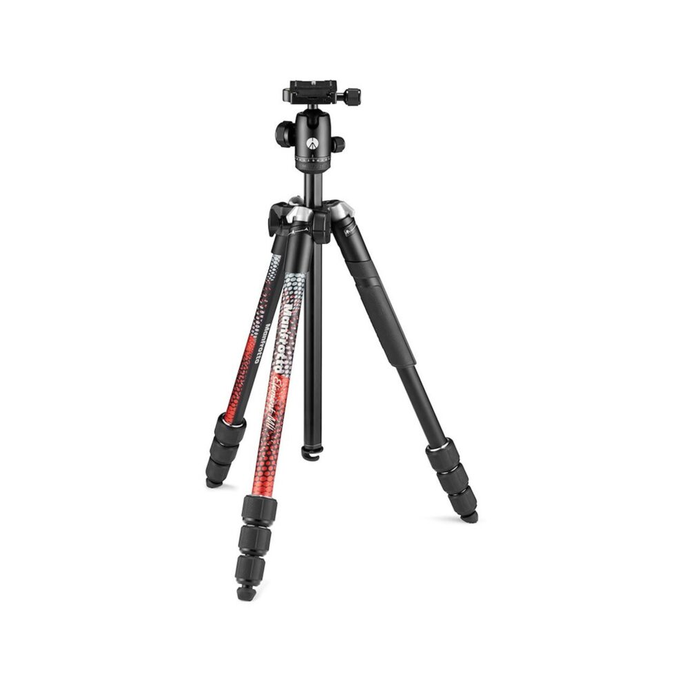 Manfrotto Element MII Aluminum Tripod with Ball Head (Red), 4-Section