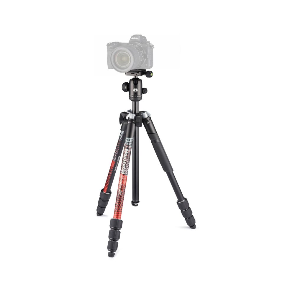 Manfrotto Element MII Aluminum Tripod with Ball Head (Red), 4-Section