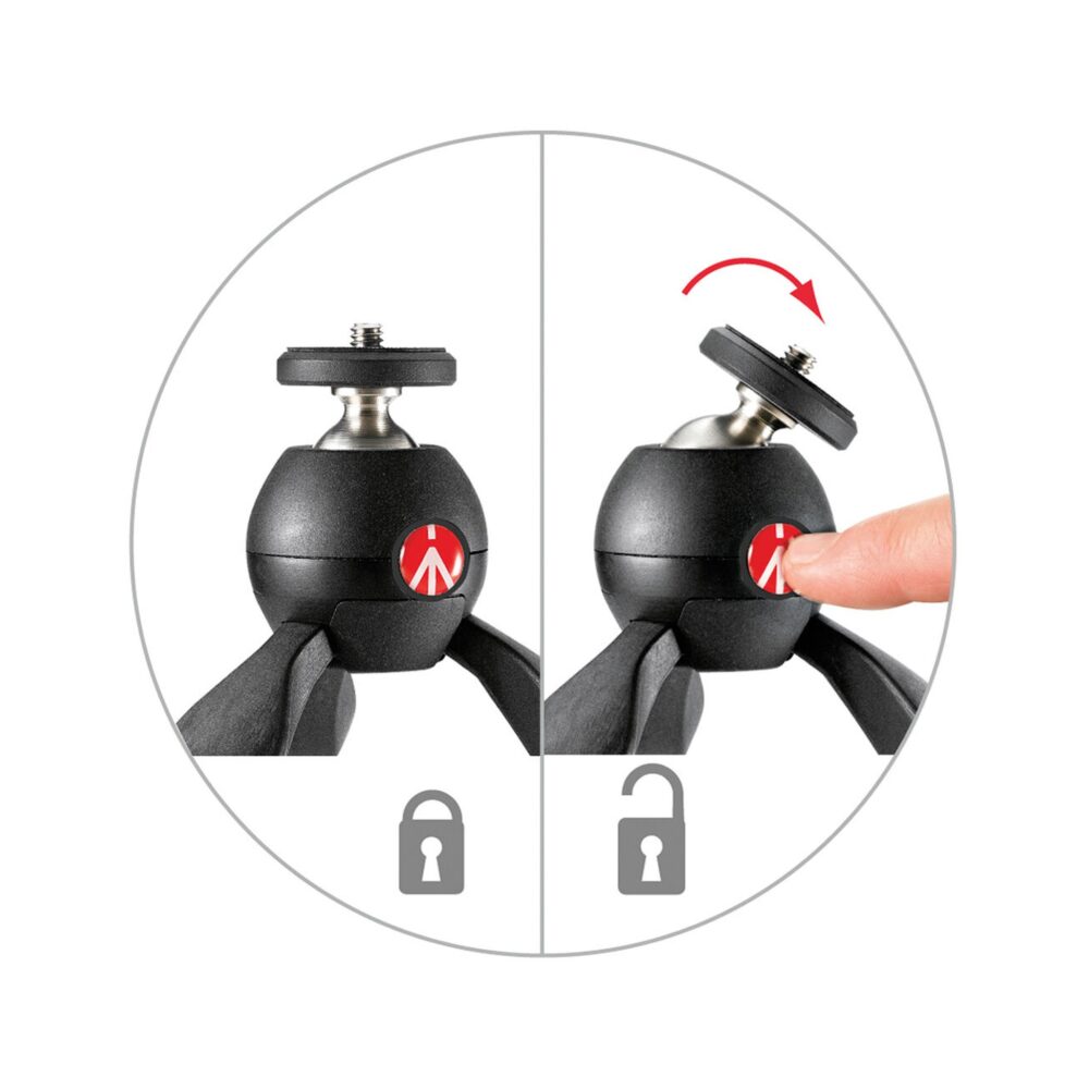 Manfrotto PIXI Mini Table Top Tripod (Black)