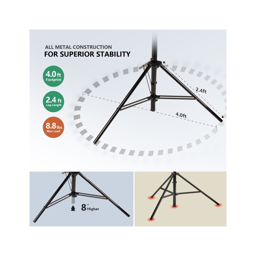 RAUBAY 16' Tall Tripod Light Stand TT480