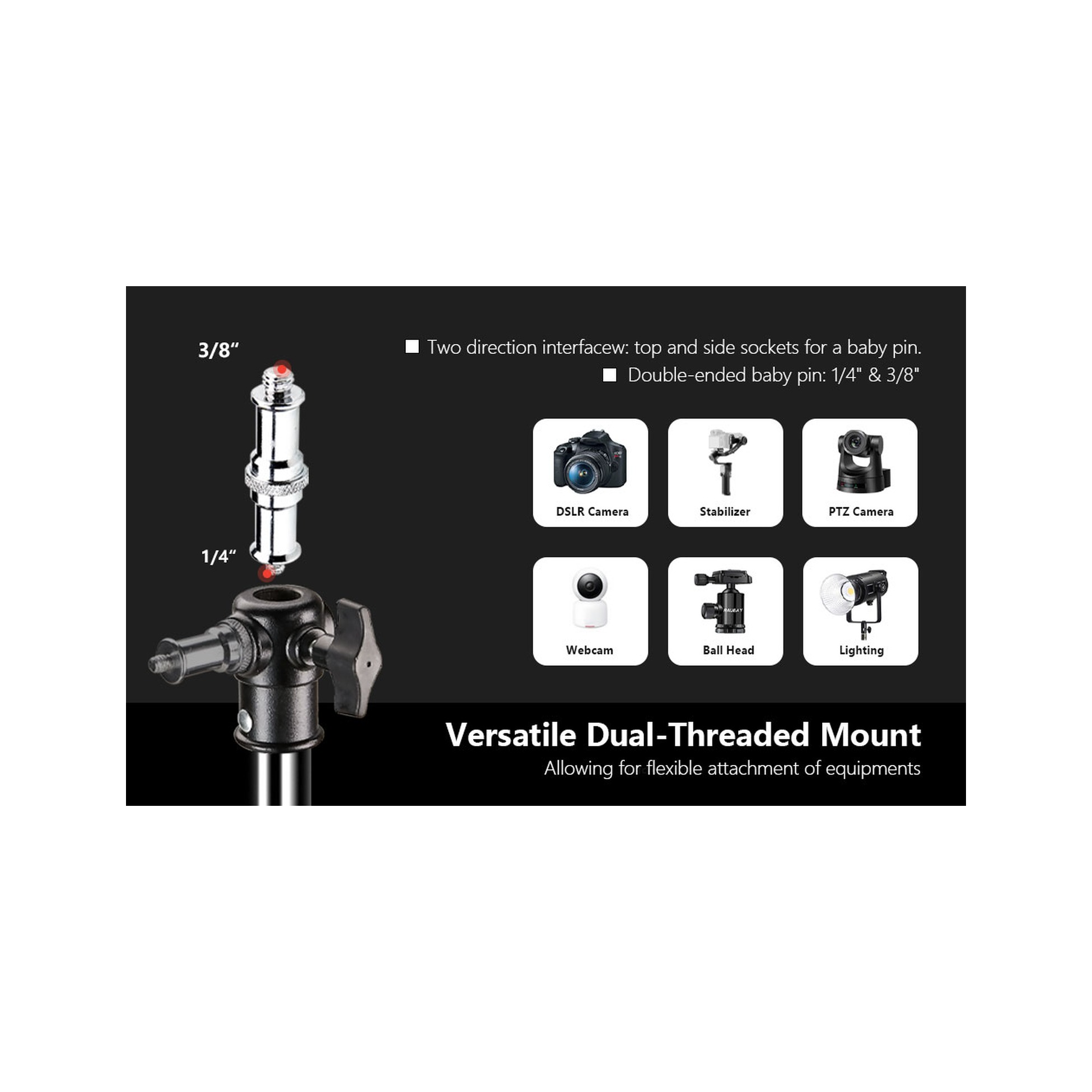 RAUBAY 16' Tall Tripod Light Stand TT480