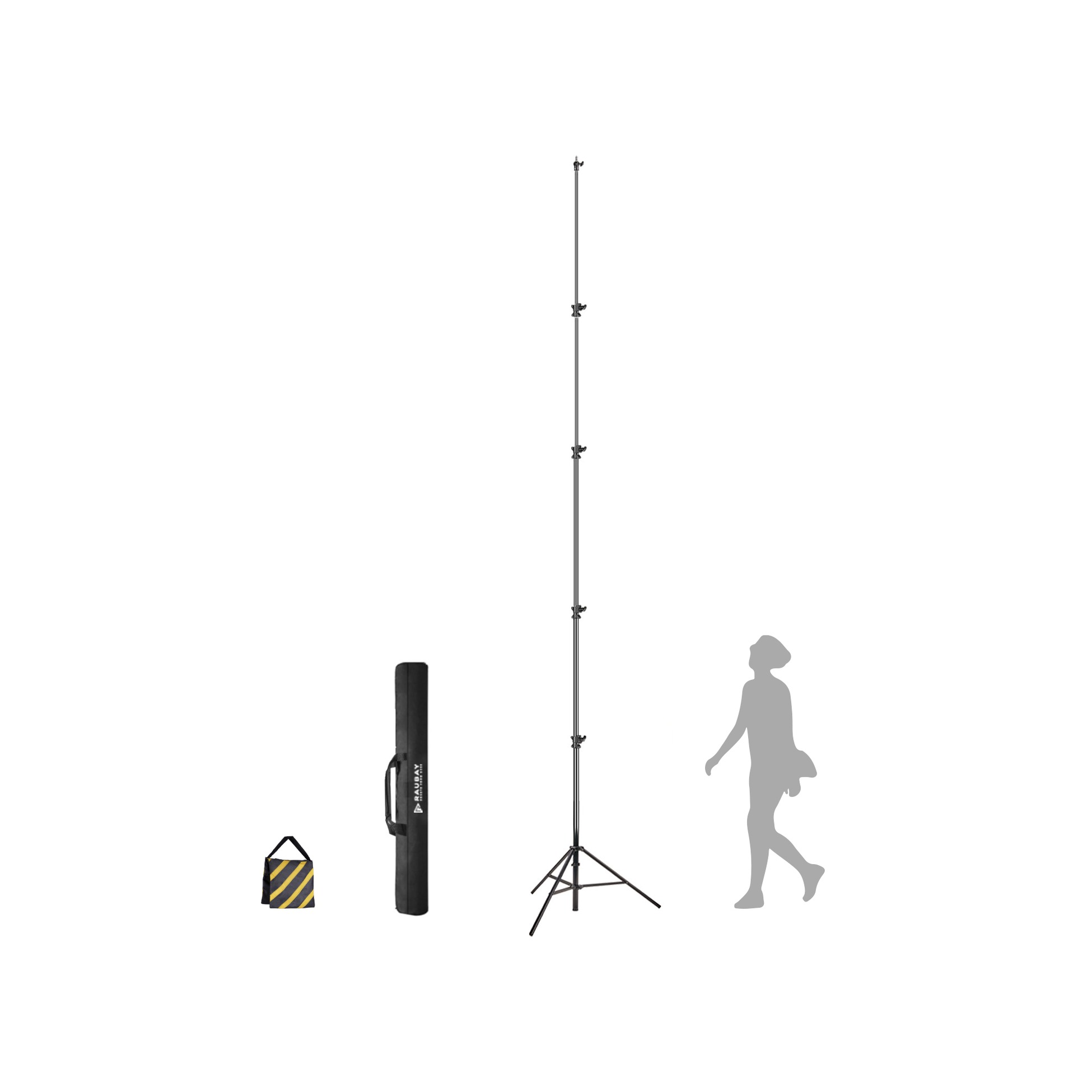 RAUBAY 16' Tall Tripod Light Stand TT480