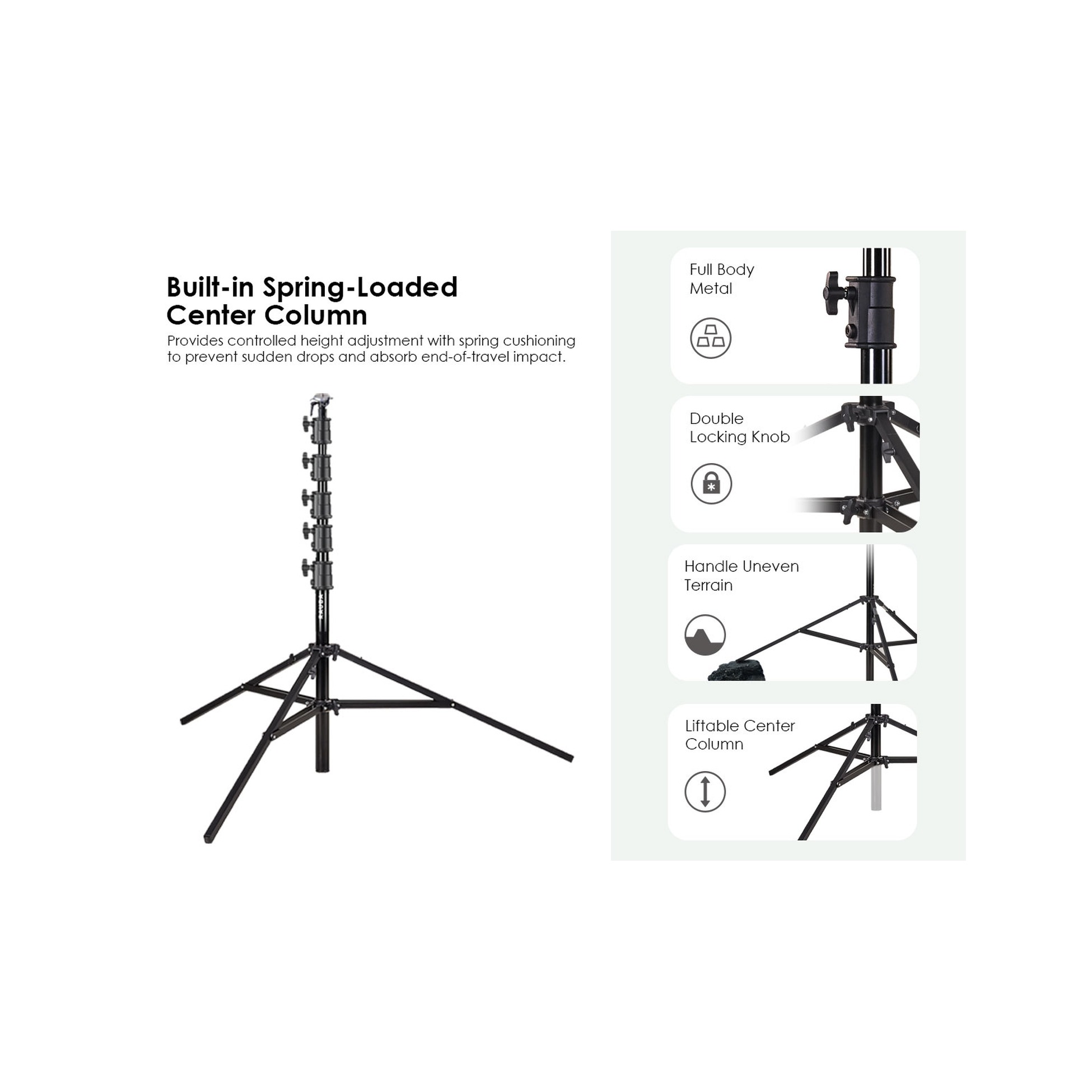 RAUBAY 24' Tall Tripod Light Stand TT730