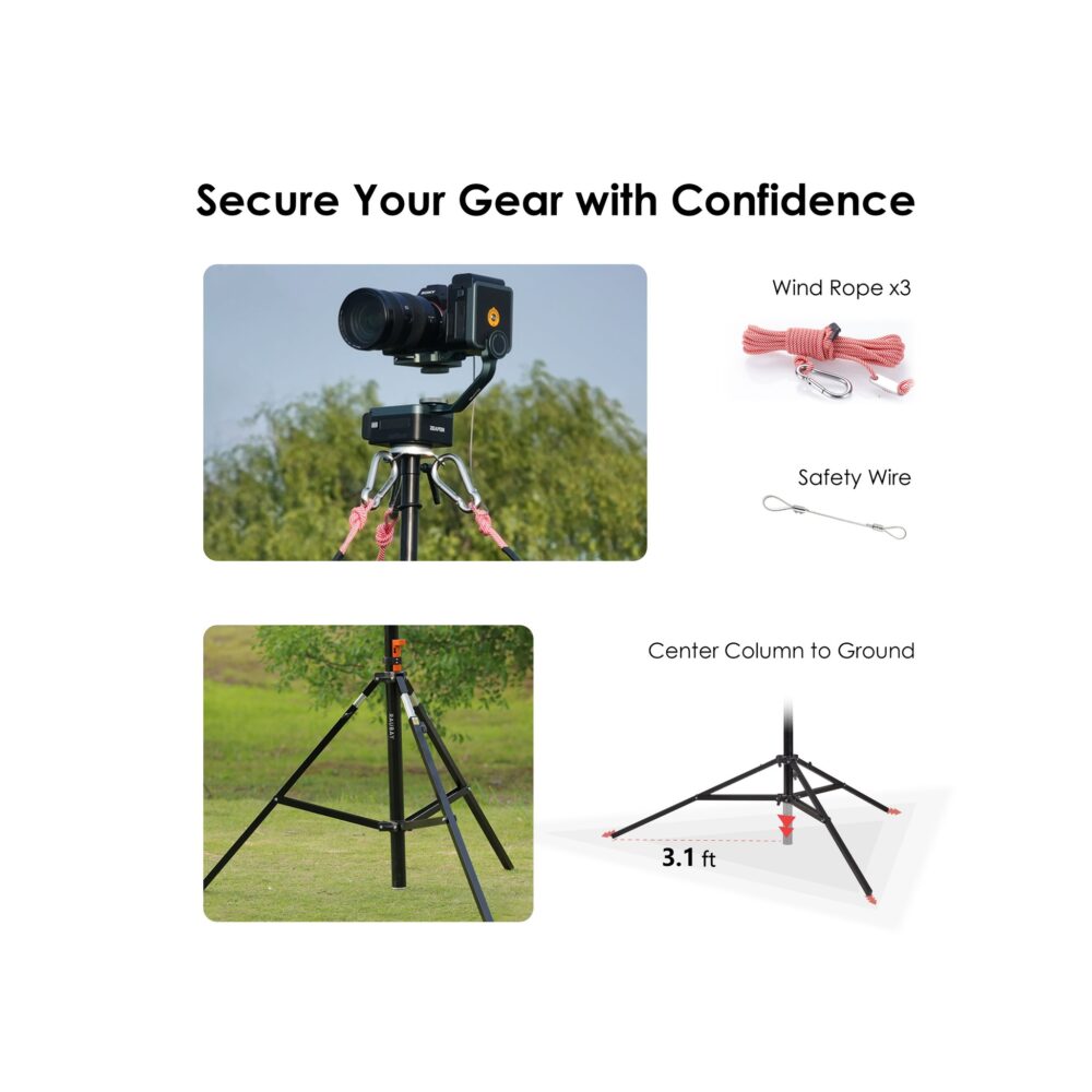 RAUBAY 24' Tall Tripod Light Stand TT730
