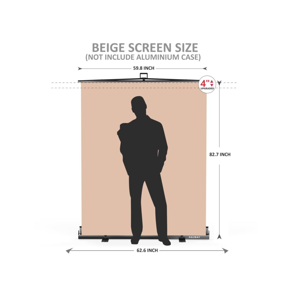 RAUBAY 5′ x 6.9′ Collapsible Beige Screen