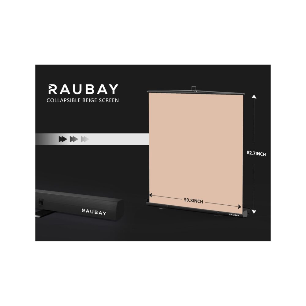 RAUBAY 5′ x 6.9′ Collapsible Beige Screen
