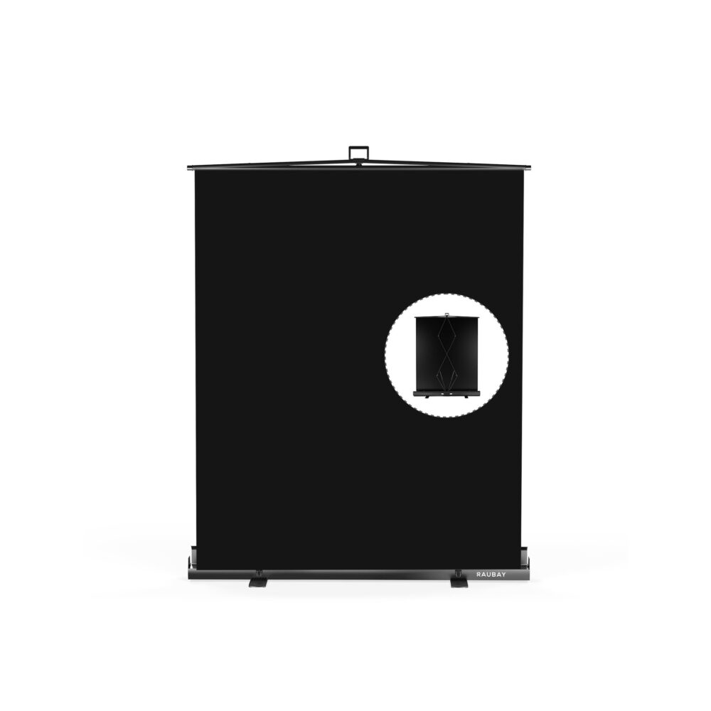 RAUBAY 5′ x 6.9′ Collapsible Black Screen