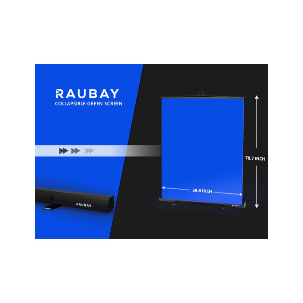 RAUBAY 5′ x 6.9′ Collapsible Blue Screen
