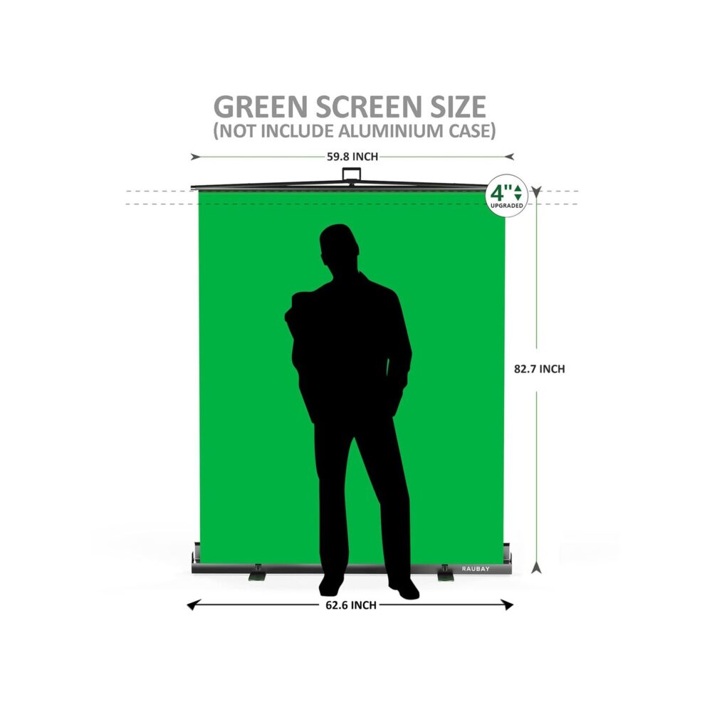 RAUBAY 5′ x 6.9′ Collapsible Green Screen