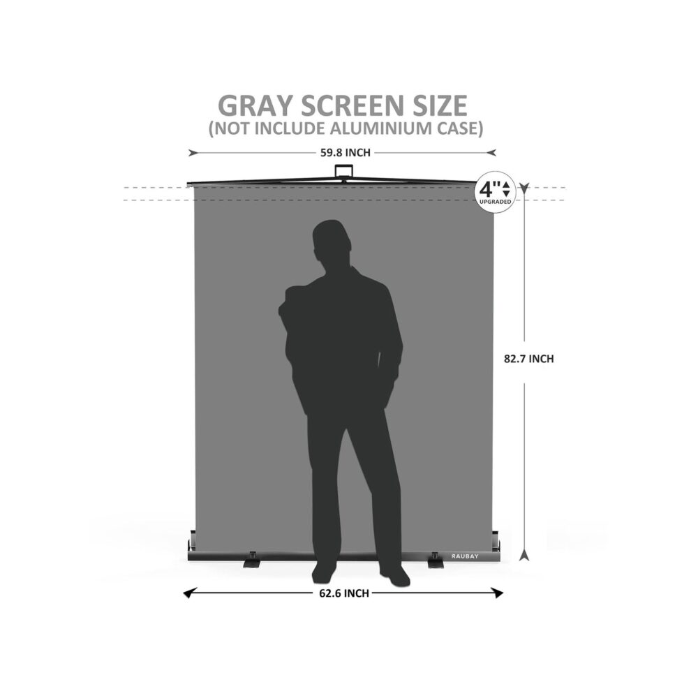 RAUBAY 5′ x 6.9′ Collapsible Grey Screen