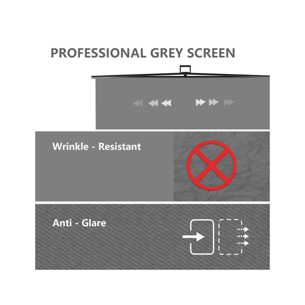 RAUBAY 5′ x 6.9′ Collapsible Grey Screen