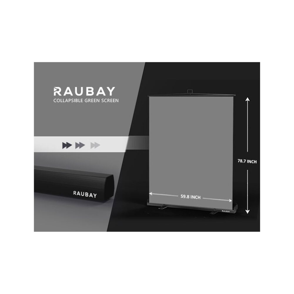 RAUBAY 5′ x 6.9′ Collapsible Grey Screen