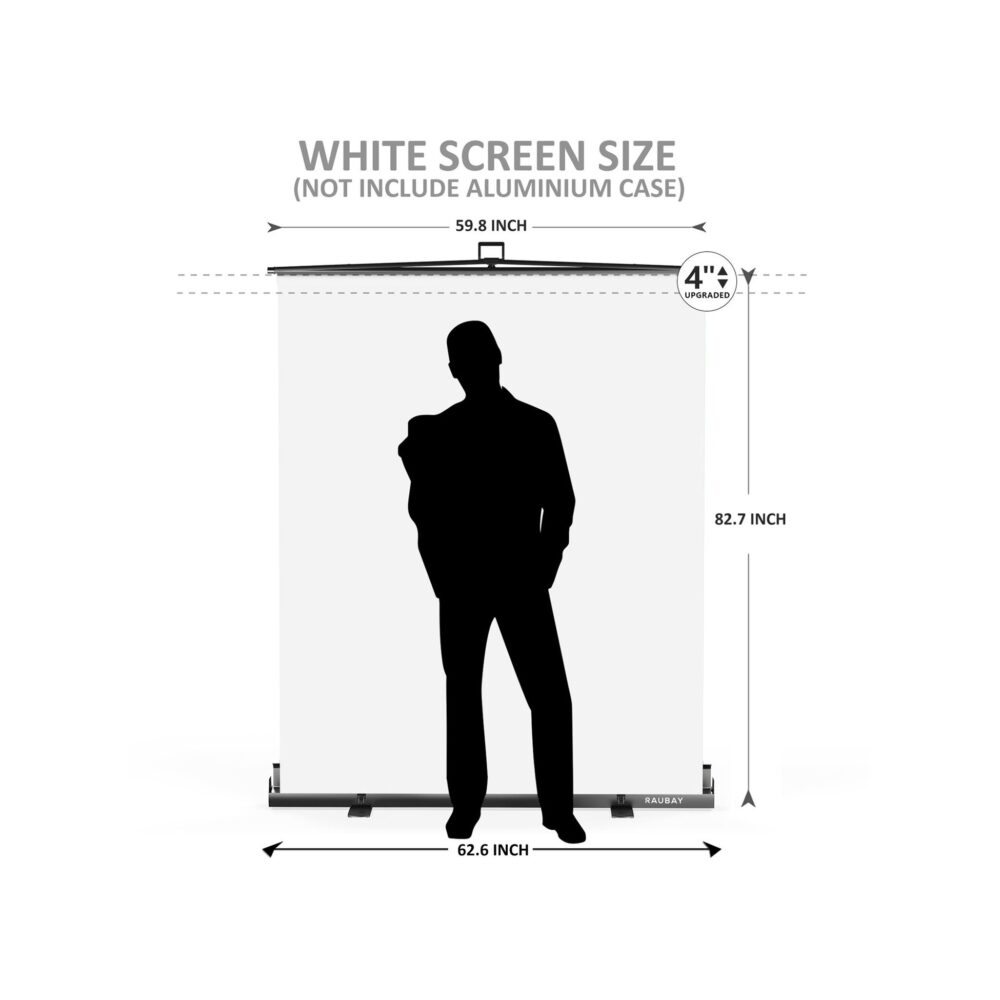 RAUBAY 5′ x 6.9′ Collapsible White Screen