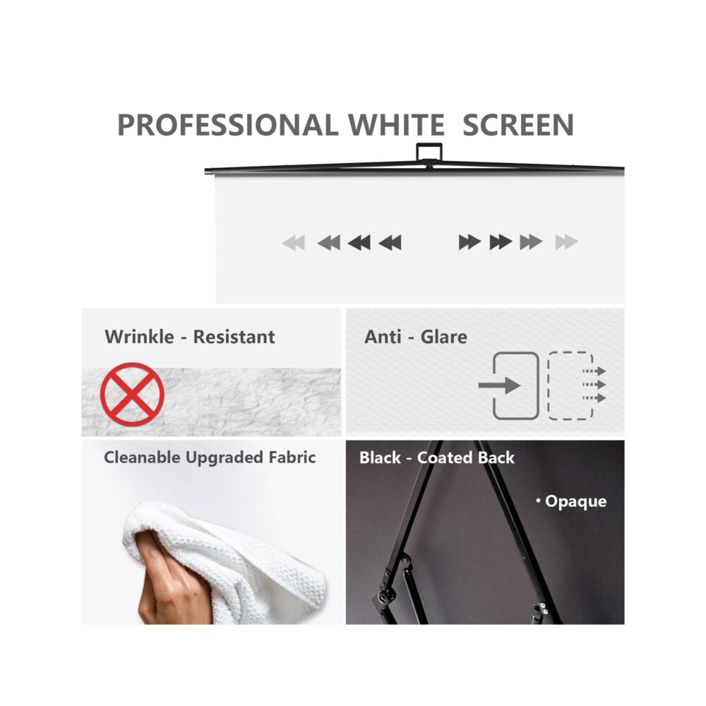 RAUBAY 5′ x 6.9′ Collapsible White Screen