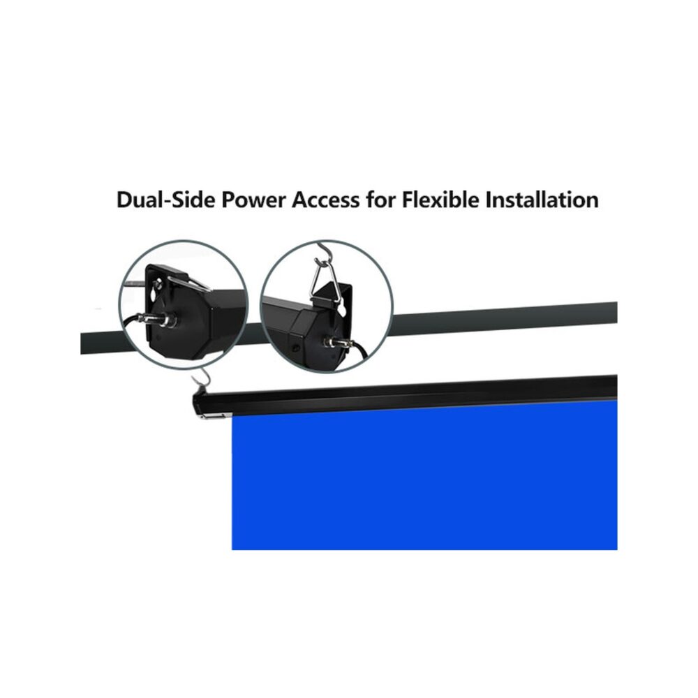 RAUBAY 5′ x 7.2′ Motorized Pull Down Blue Screen
