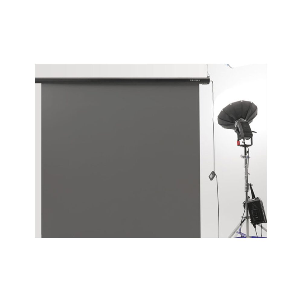 RAUBAY 5′ x 7.2′ Motorized Pull Down Grey Screen