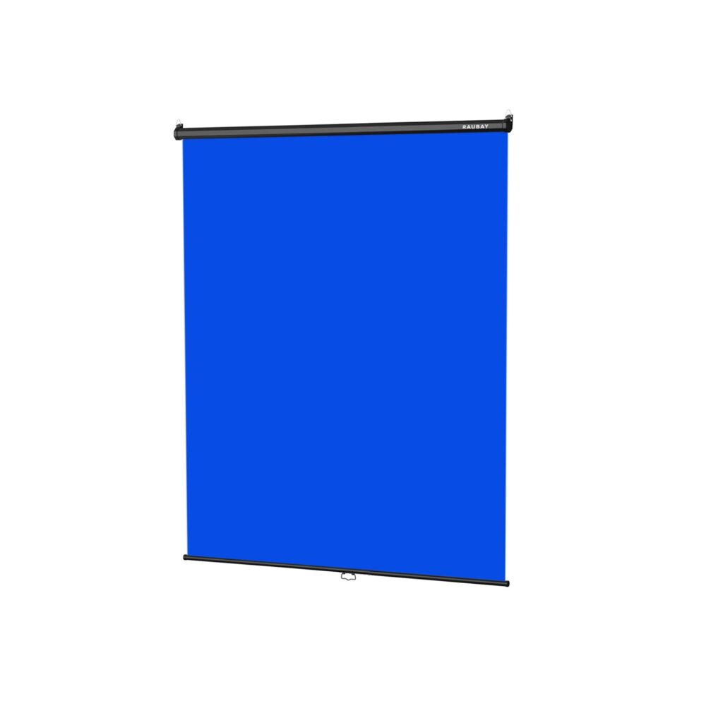RAUBAY 5′ x 7.2′ Pull Down Blue Screen