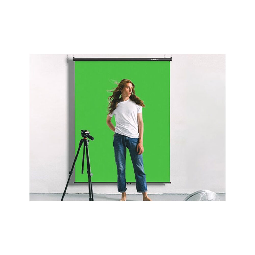 RAUBAY 5′ x 7.2′ Pull Down Green Screen