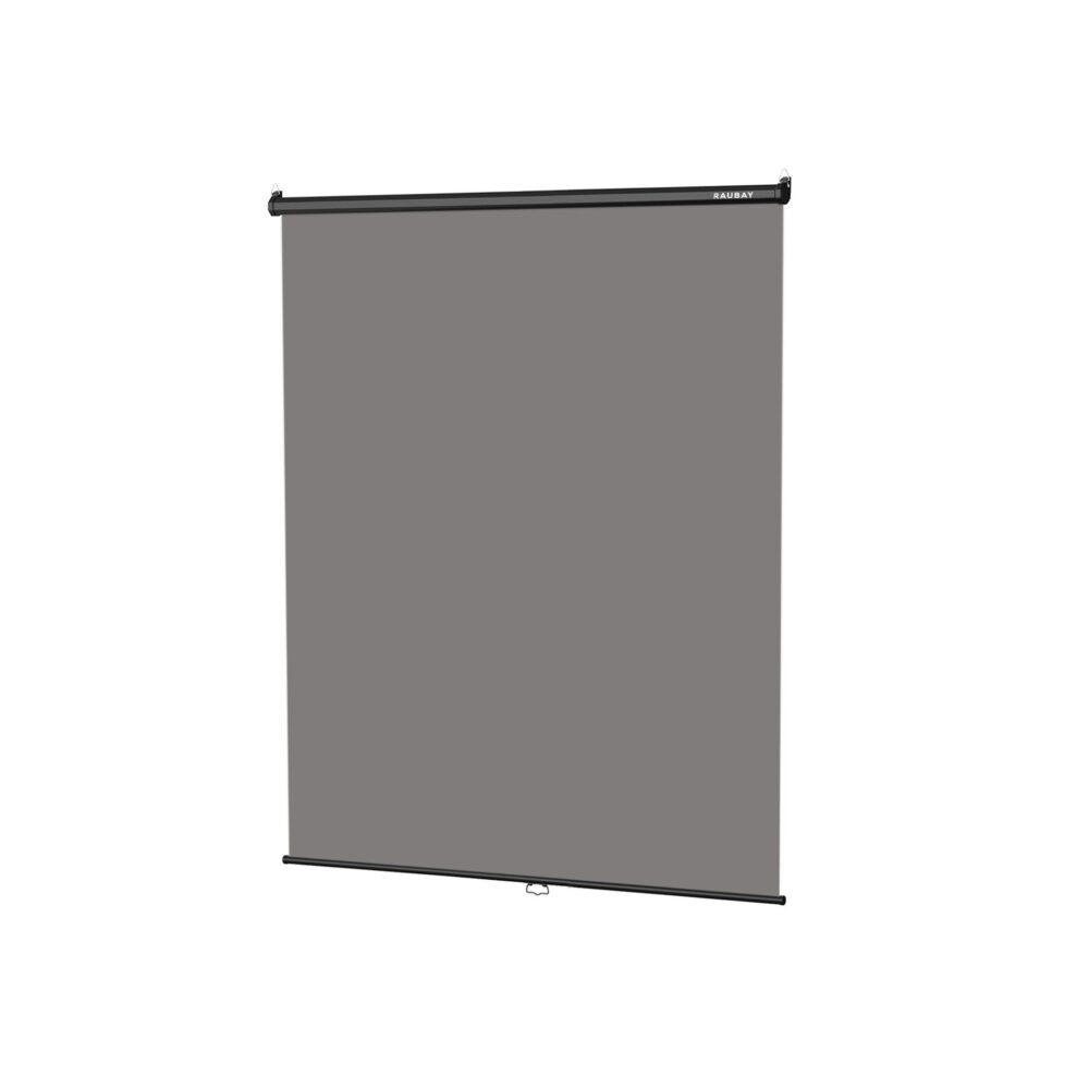 RAUBAY 5′ x 7.2′ Pull Down Grey Screen