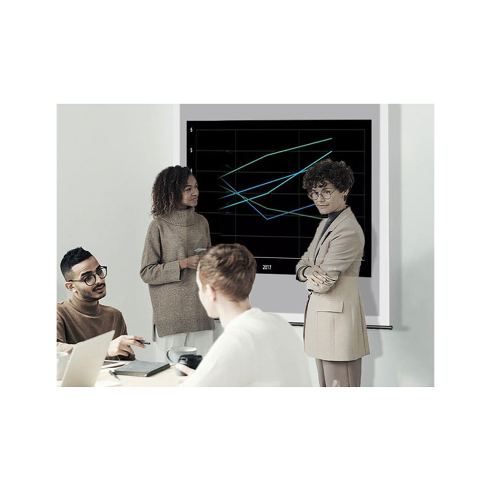 RAUBAY 5′ x 7.2′ Pull Down White Screen