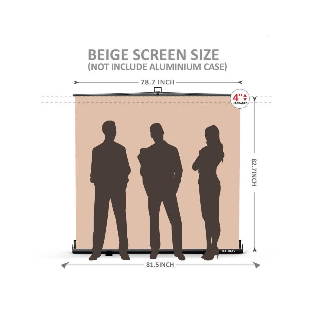 RAUBAY 6.6' x 6.9' Collapsible Beige Screen