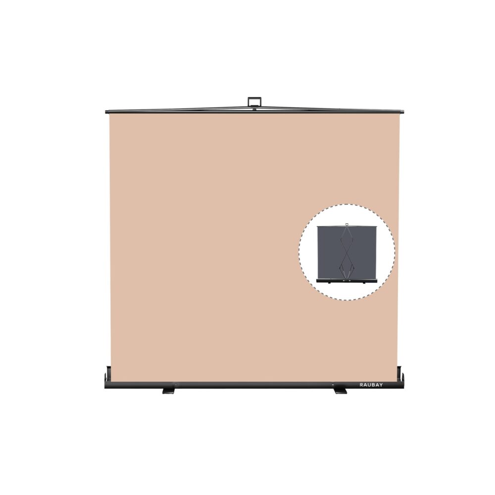 RAUBAY 6.6' x 6.9' Collapsible Beige Screen
