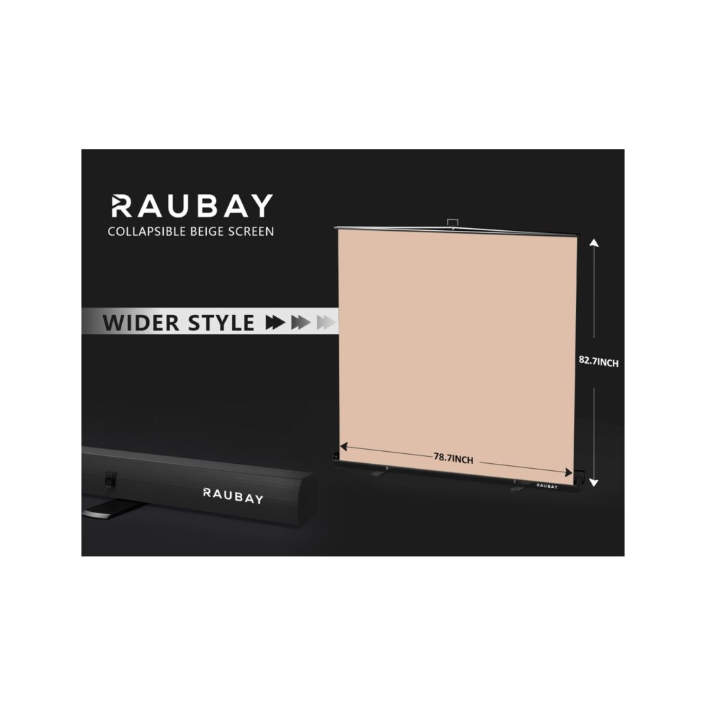 RAUBAY 6.6' x 6.9' Collapsible Beige Screen