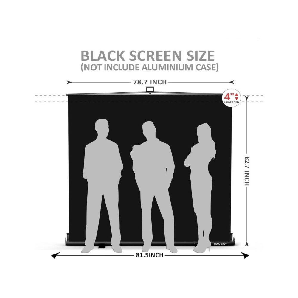 RAUBAY 6.6' x 6.9' Collapsible Black Screen