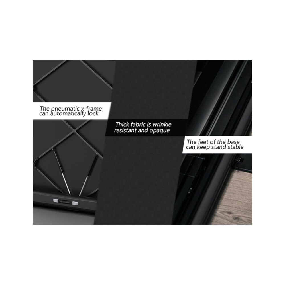 RAUBAY 6.6' x 6.9' Collapsible Black Screen