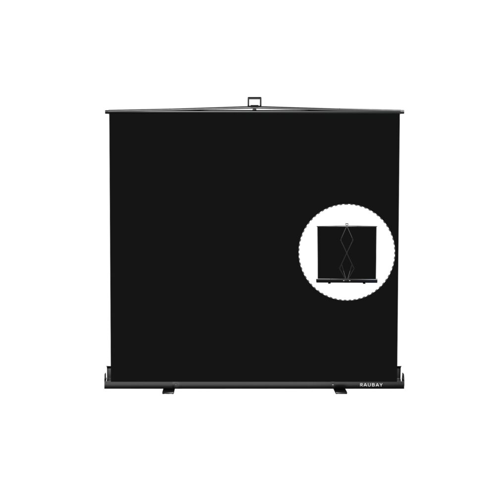 RAUBAY 6.6' x 6.9' Collapsible Black Screen