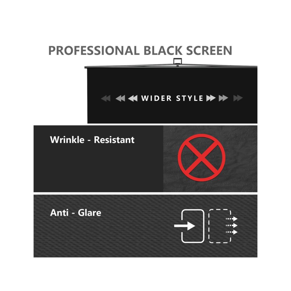 RAUBAY 6.6' x 6.9' Collapsible Black Screen