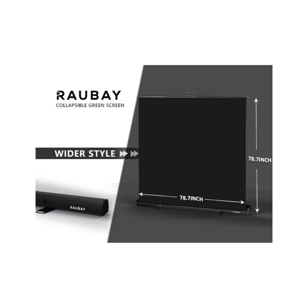 RAUBAY 6.6' x 6.9' Collapsible Black Screen