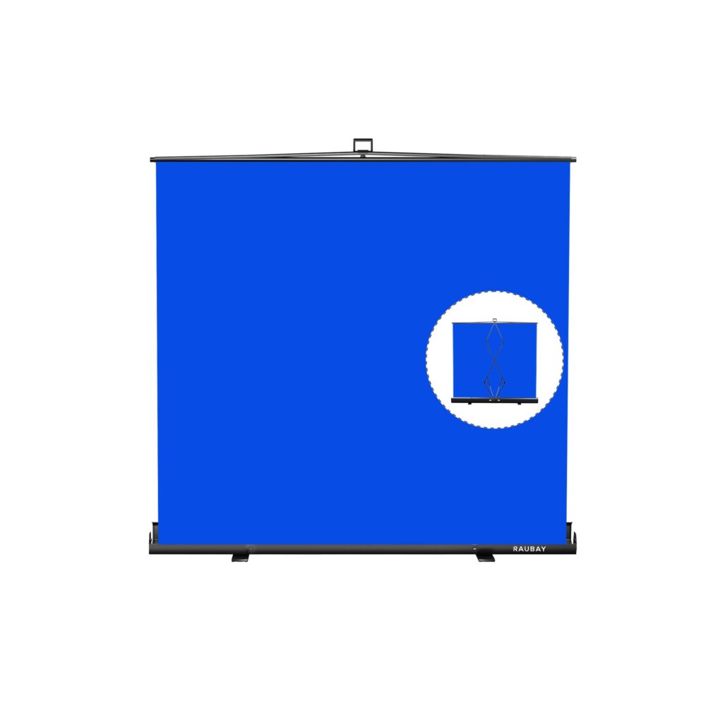 RAUBAY 6.6' x 6.9' Collapsible Blue Screen
