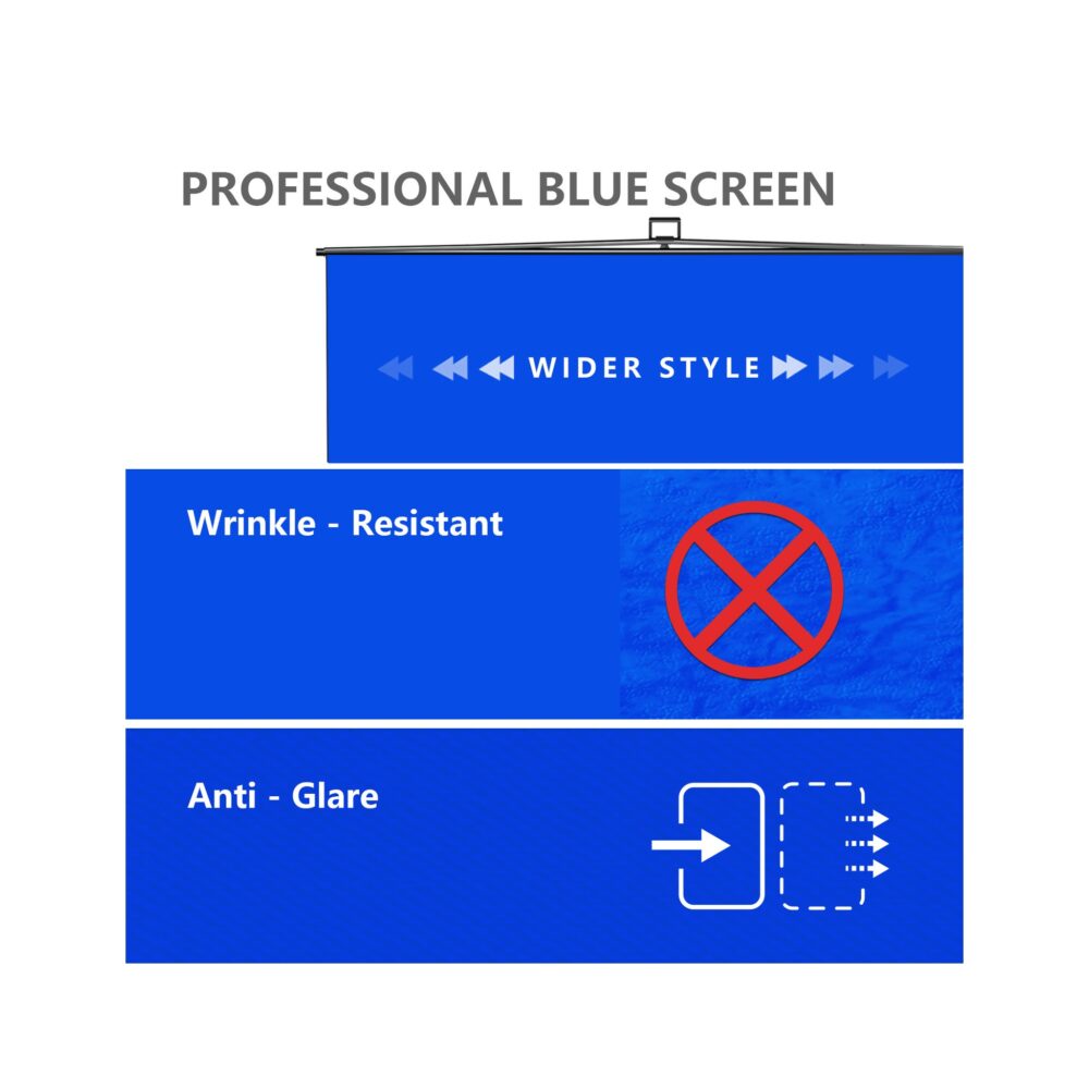 RAUBAY 6.6' x 6.9' Collapsible Blue Screen