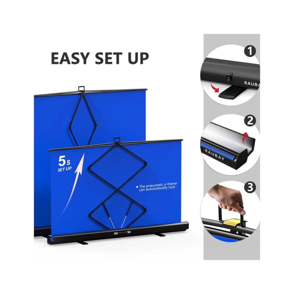 RAUBAY 6.6' x 6.9' Collapsible Blue Screen