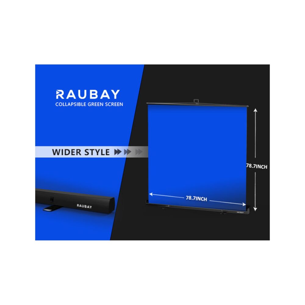 RAUBAY 6.6' x 6.9' Collapsible Blue Screen