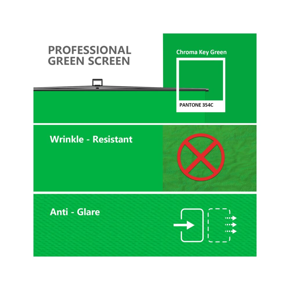 RAUBAY 6.6′ x 6.9′ Collapsible Green Screen