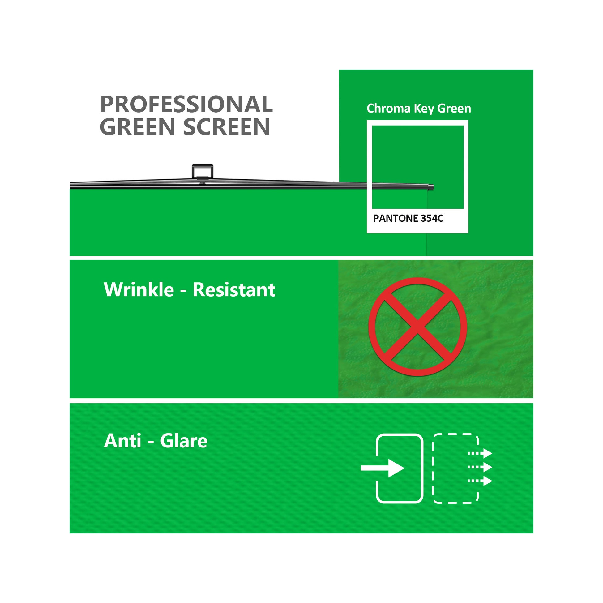 RAUBAY 6.6′ x 6.9′ Collapsible Green Screen