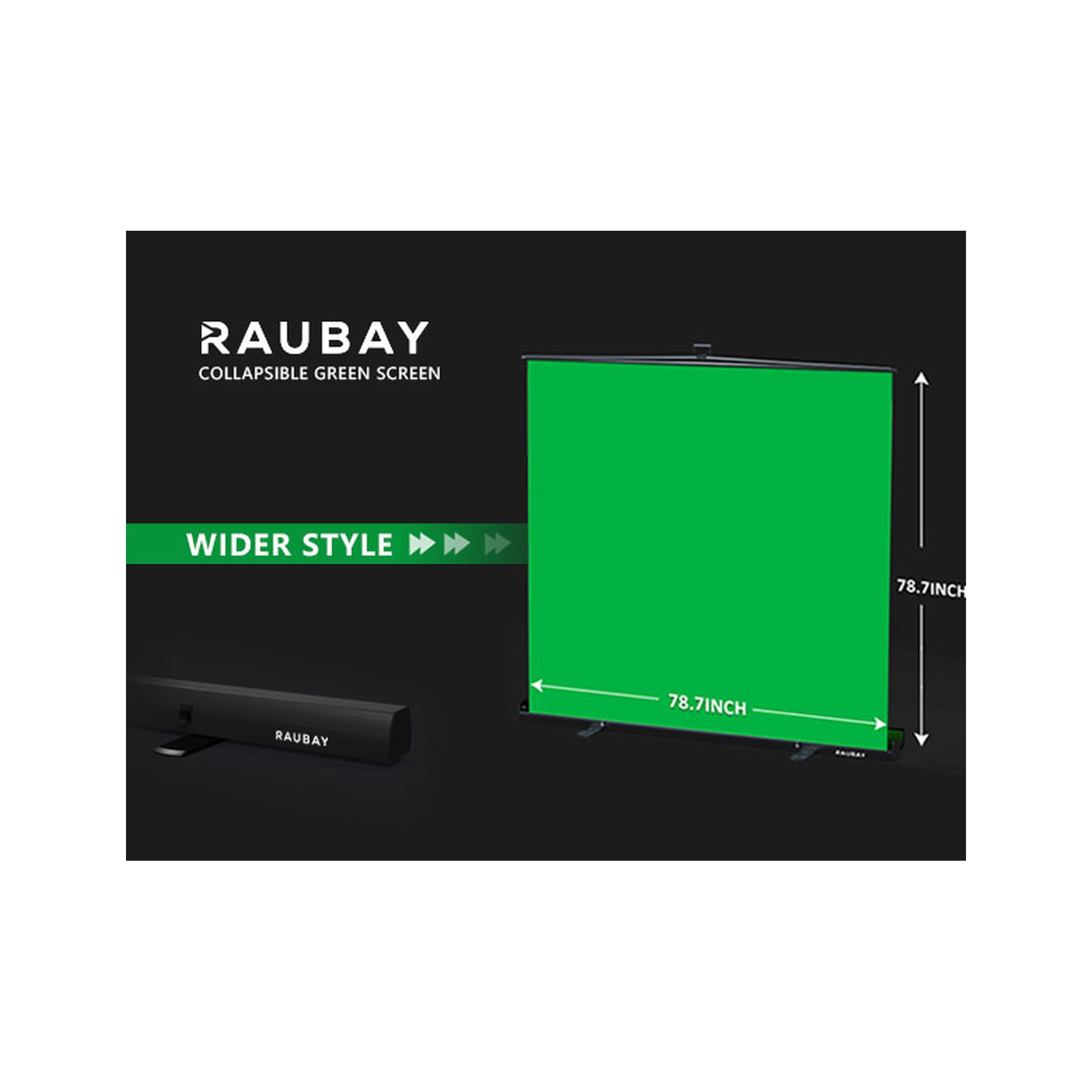 RAUBAY 6.6′ x 6.9′ Collapsible Green Screen
