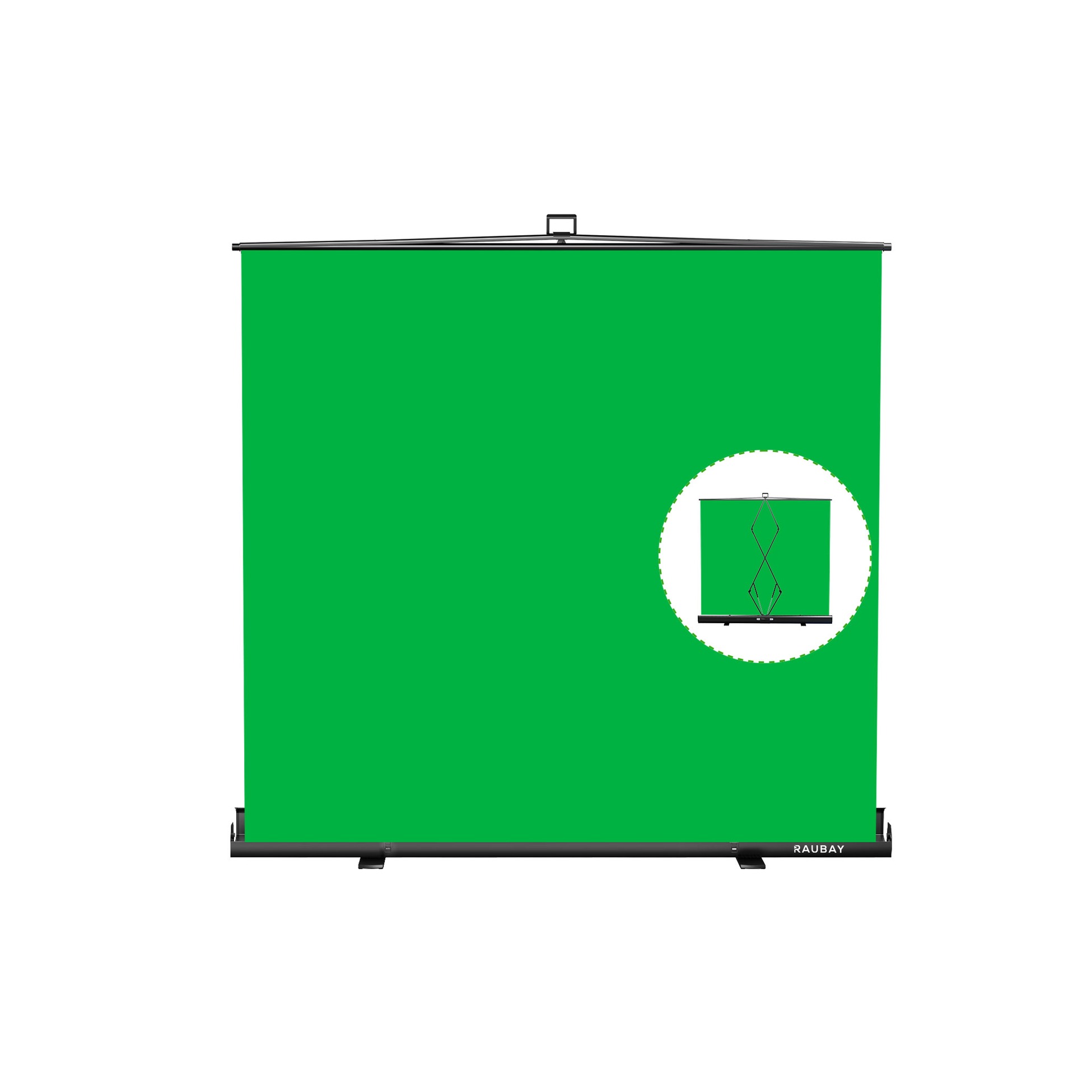 RAUBAY 6.6′ x 6.9′ Collapsible Green Screen
