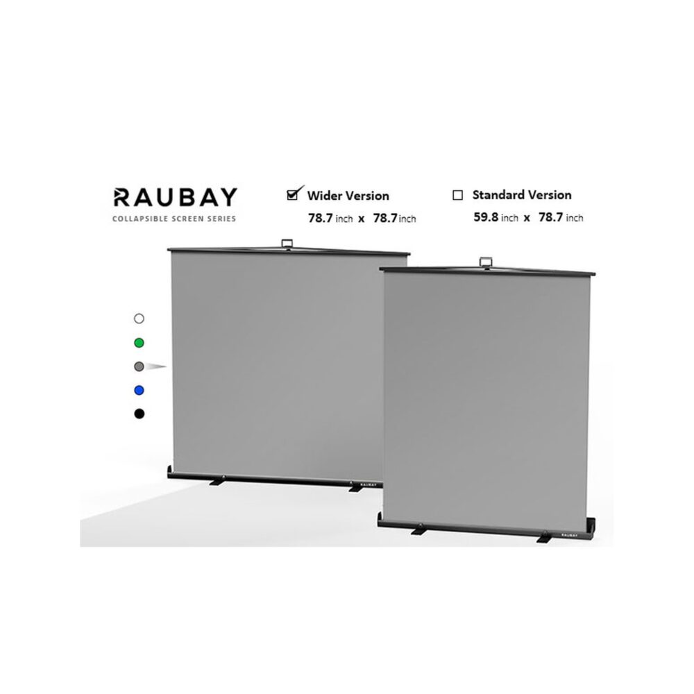 RAUBAY 6.6' x 6.9' Collapsible Grey Screen
