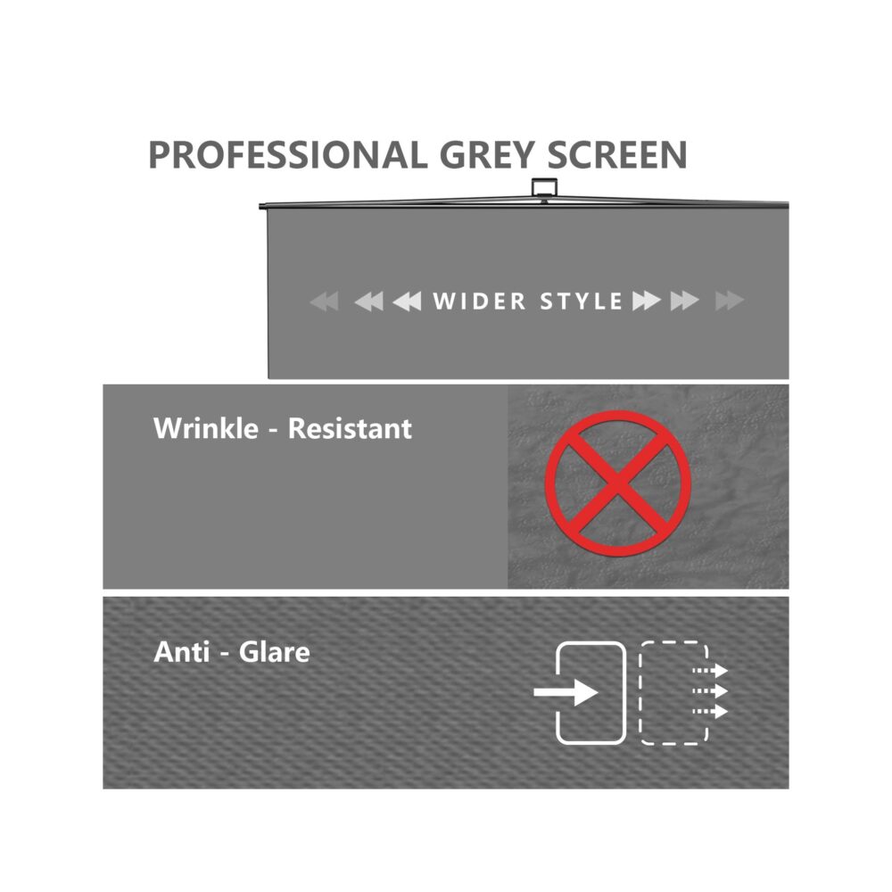 RAUBAY 6.6' x 6.9' Collapsible Grey Screen