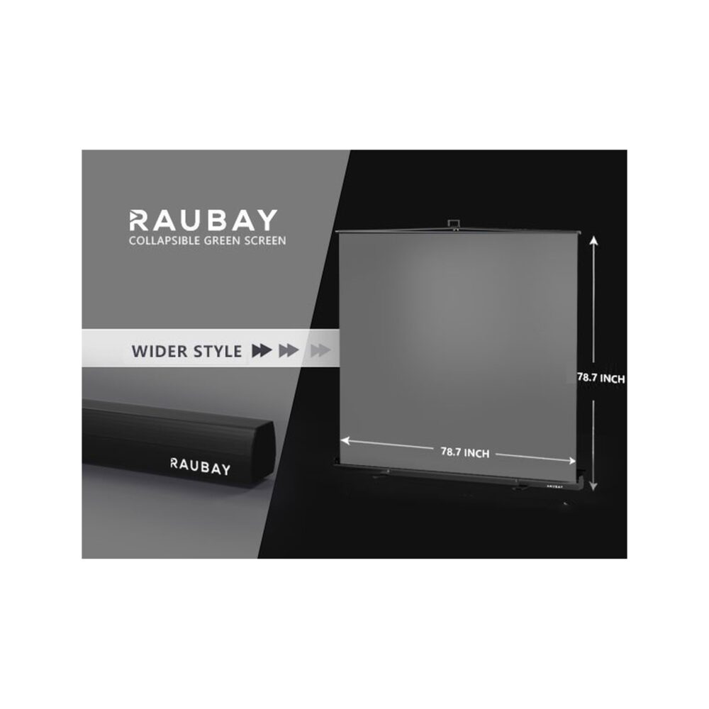 RAUBAY 6.6' x 6.9' Collapsible Grey Screen