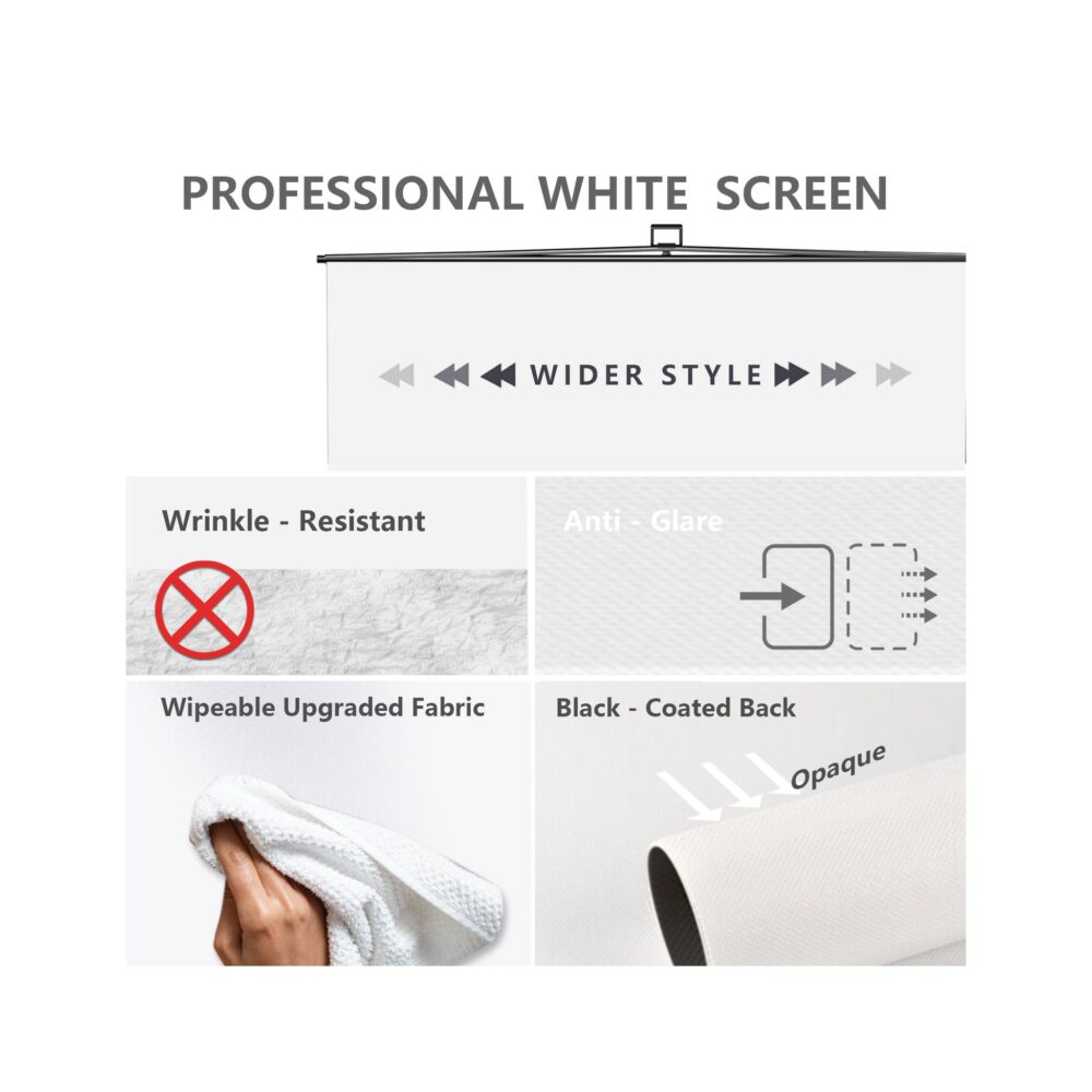 RAUBAY 6.6' x 6.9' Collapsible White Screen