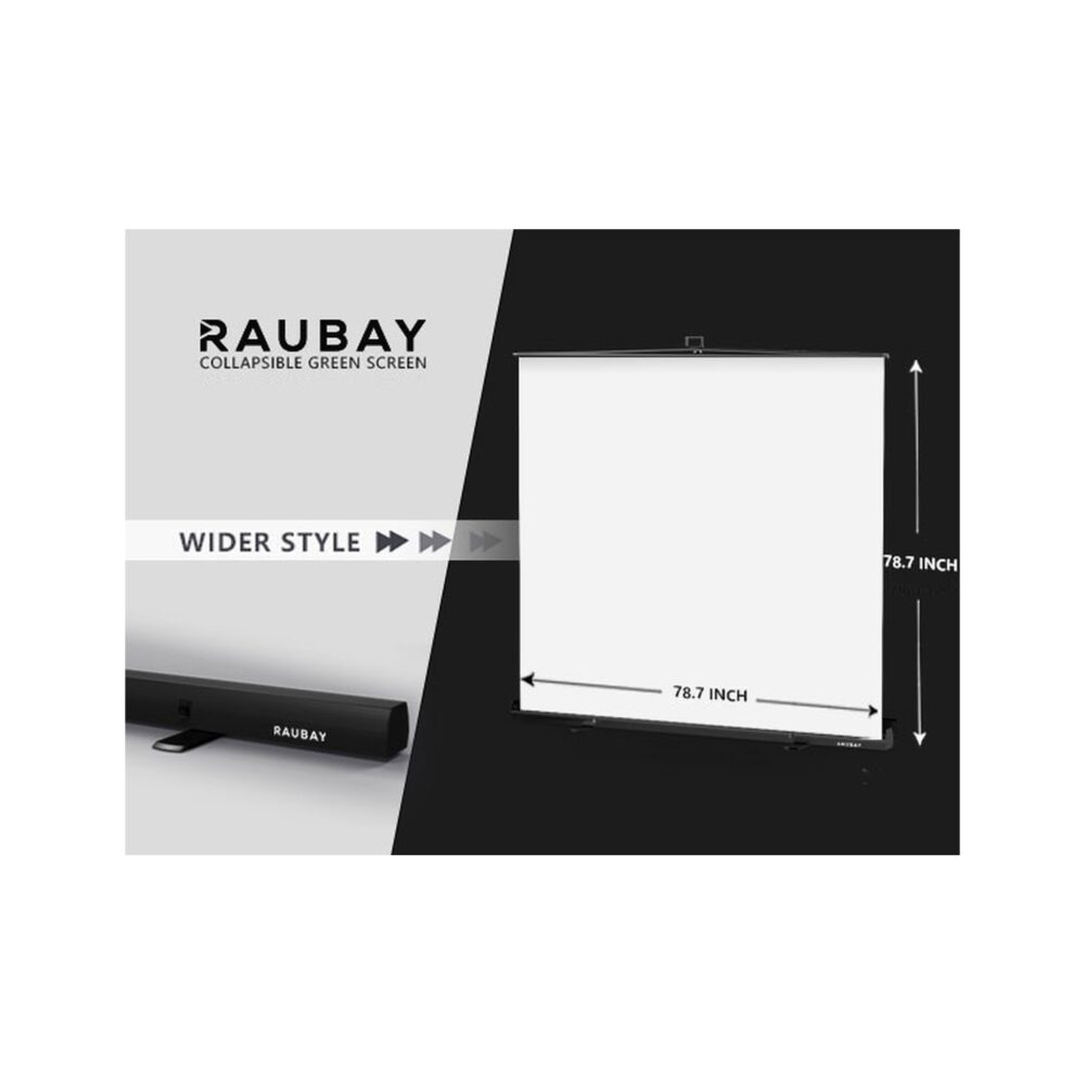 RAUBAY 6.6' x 6.9' Collapsible White Screen