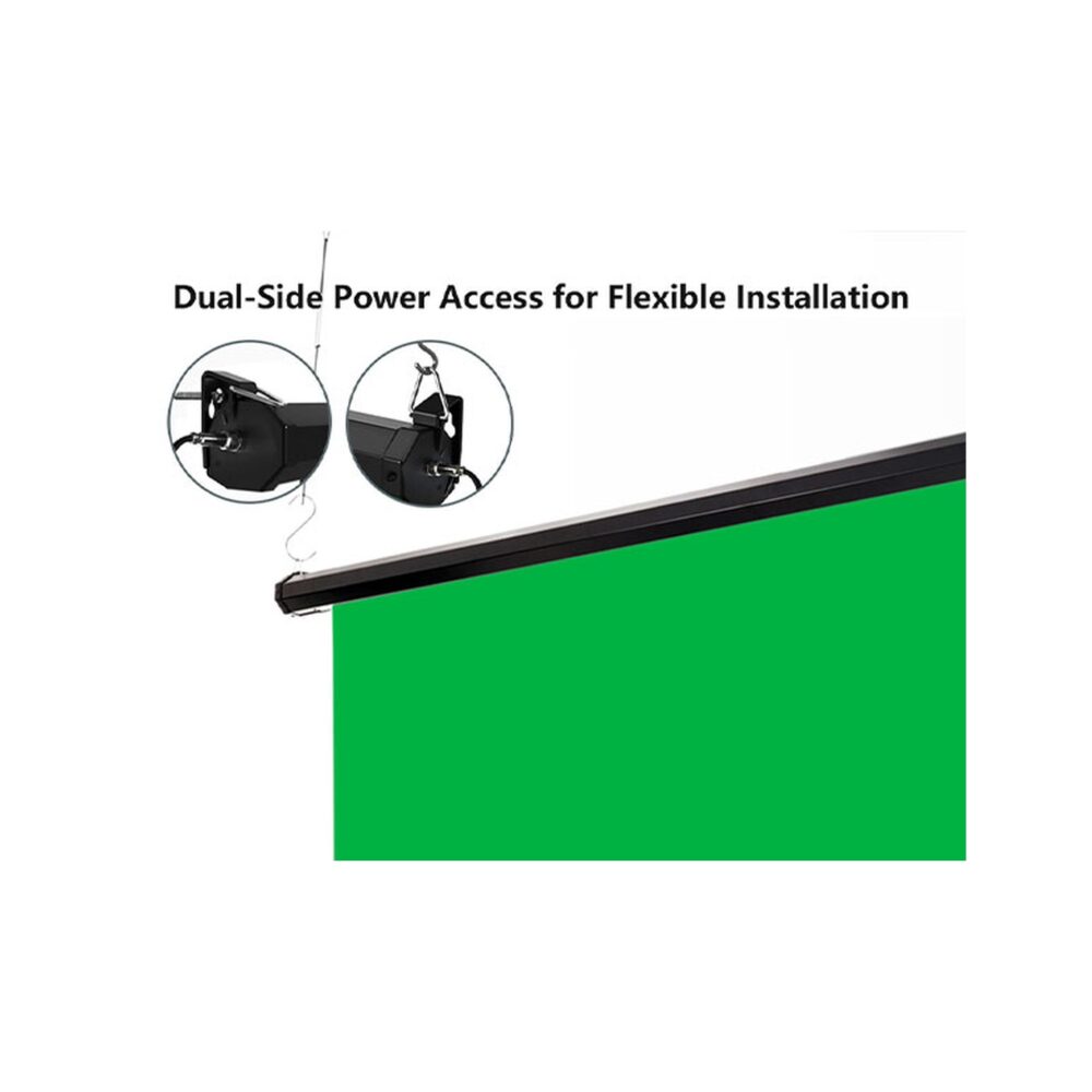 RAUBAY 6.7′ x 7.2′ Motorized Pull Down Green Screen