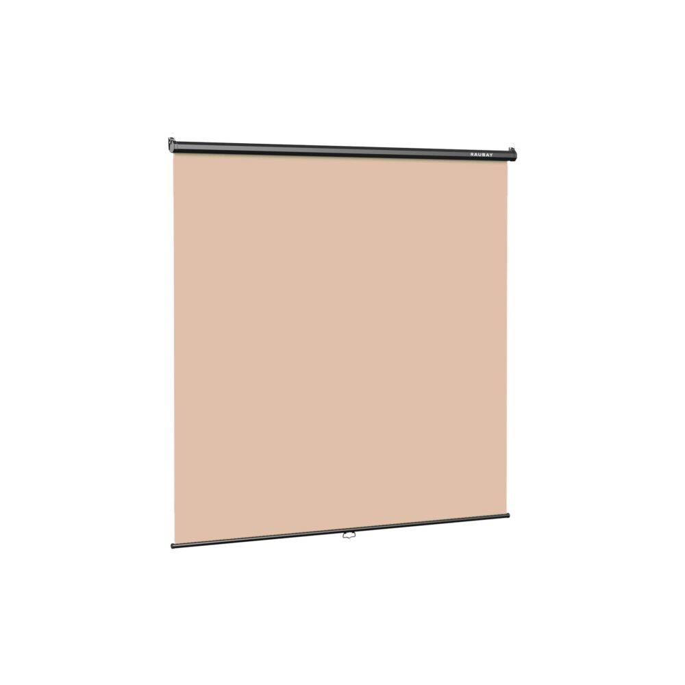 RAUBAY 6.7′ x 7.2′ Pull Down Beige Screen
