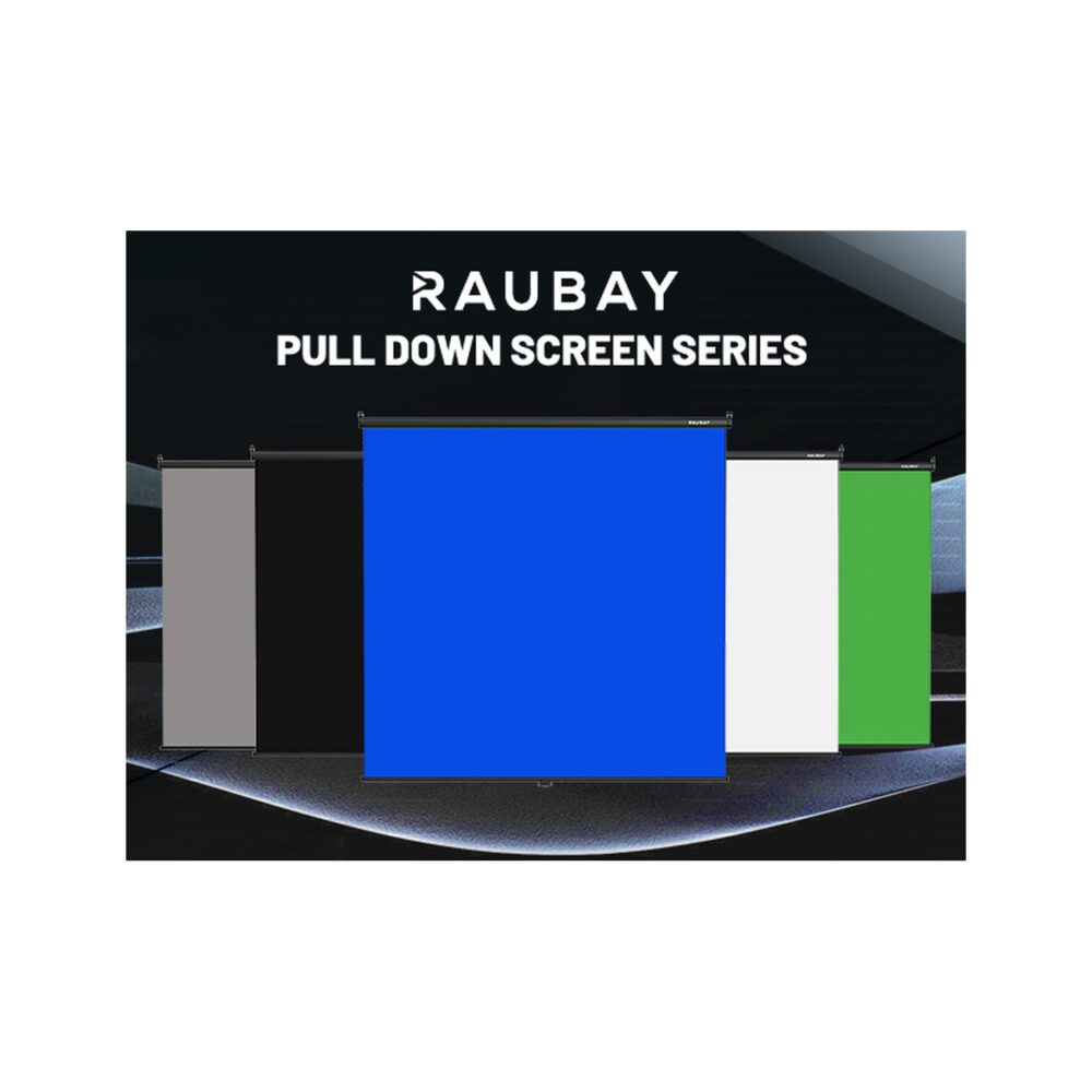 RAUBAY 6.7′ x 7.2′ Pull Down Blue Screen