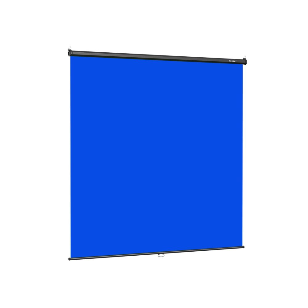 RAUBAY 6.7′ x 7.2′ Pull Down Blue Screen