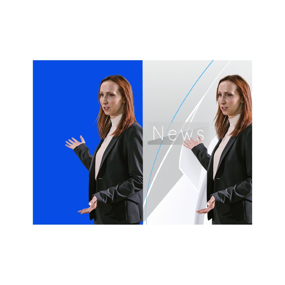 RAUBAY 6.7′ x 7.2′ Pull Down Blue Screen